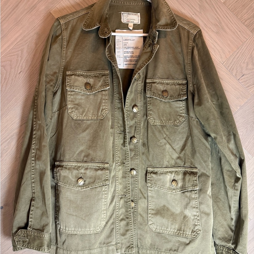 Current/Elliott Military Field Jacket in Olive